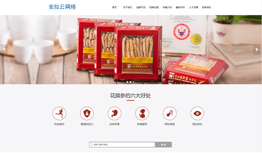 【H093】响应式食品西洋参人参保健品类网站